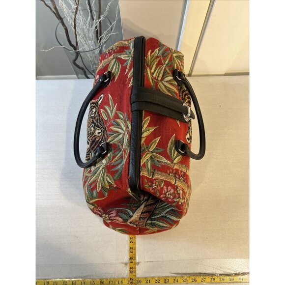 Raviani Tapestry Tiger & Bamboo Pattern Large Handbag Purse Dual Handles - Picture 6 of 10